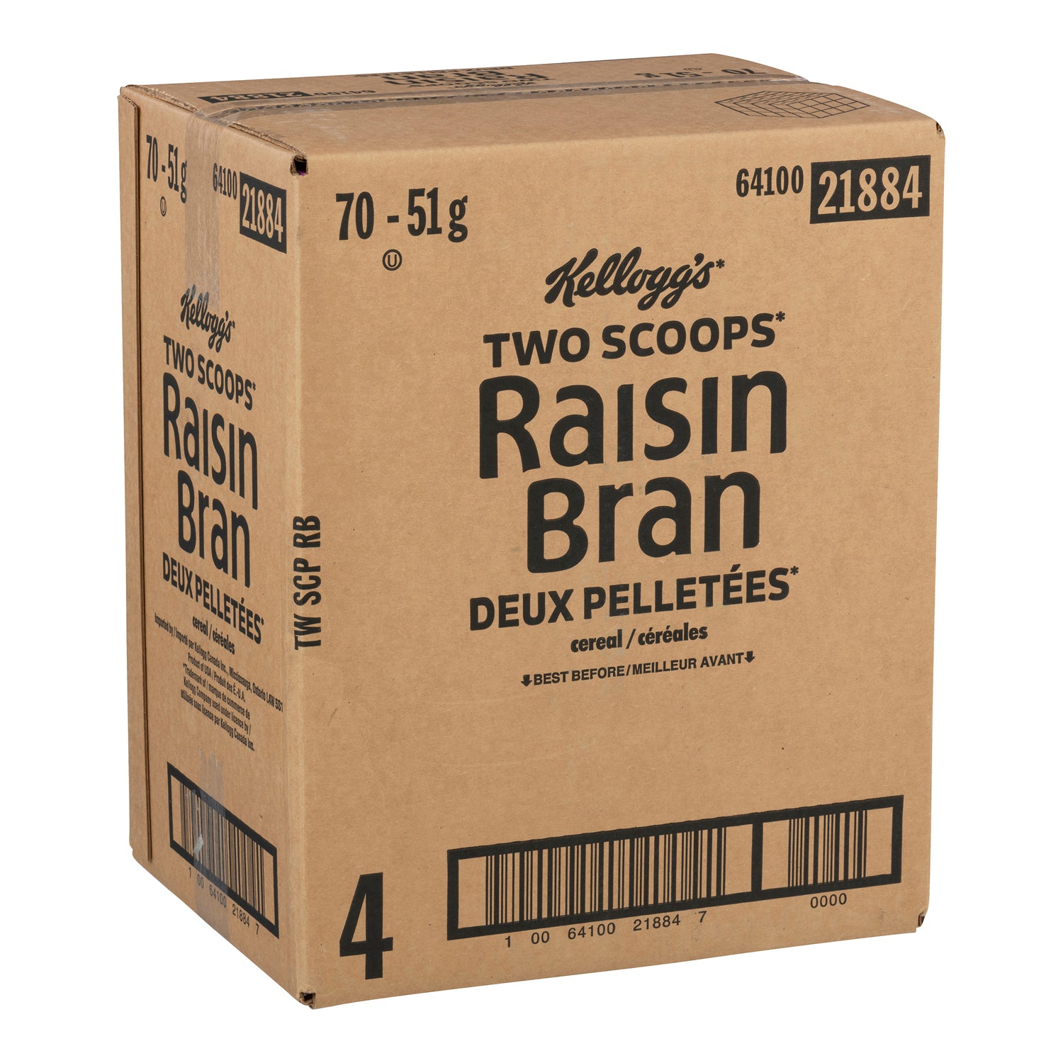 Cereal Raisin Bran - 70 x 51 g - Kellogg's - Restaurant and Foodservice Ingredients - Canadian Distribution - Image 2